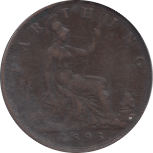 1893 FARTHING ( FAIR ) - Farthing - Cambridgeshire Coins