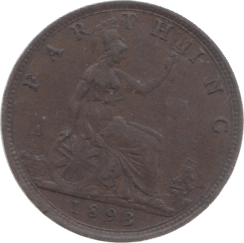 1893 FARTHING ( GVF ) 23 - Farthing - Cambridgeshire Coins