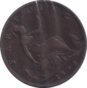 1893 FARTHING ( VF ) - Farthing - Cambridgeshire Coins