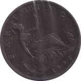 1893 FARTHING ( VF ) - Farthing - Cambridgeshire Coins