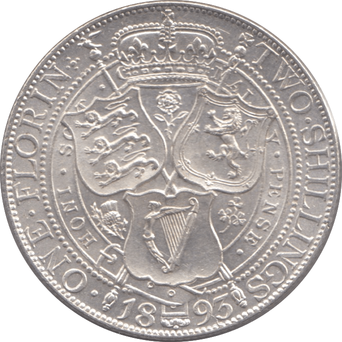 1893 FLORIN ( AUNC ) 2 - Florin - Cambridgeshire Coins