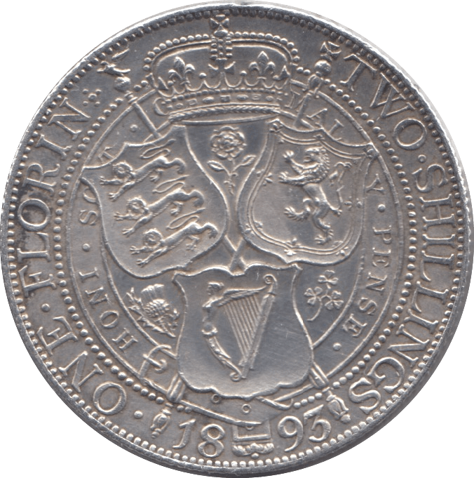 1893 FLORIN ( AUNC ) - Florin - Cambridgeshire Coins