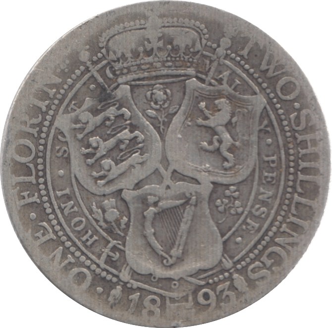 1893 FLORIN ( NF ) 2 - Florin - Cambridgeshire Coins