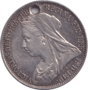 1893 FOURPENCE ( GVF ) HOLED - Fourpence - Cambridgeshire Coins