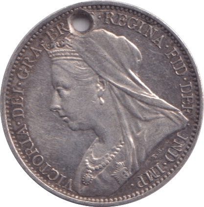 1893 FOURPENCE ( GVF ) HOLED - Fourpence - Cambridgeshire Coins