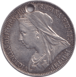 1893 FOURPENCE ( GVF ) HOLED - Fourpence - Cambridgeshire Coins