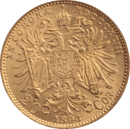 1893 GOLD 20 CORONA AUSTRIA - Gold World Coins - Cambridgeshire Coins