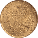 1893 GOLD 20 CORONA AUSTRIA - Gold World Coins - Cambridgeshire Coins