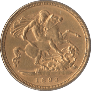 1893 GOLD HALF SOVEREIGN ( EF ) - Half Sovereign - Cambridgeshire Coins