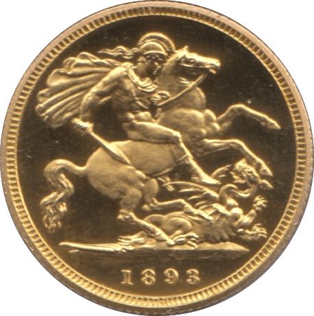 1893 GOLD HALF SOVEREIGN ( PROOF ) - Half Sovereign - Cambridgeshire Coins