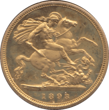 1893 GOLD HALF SOVEREIGN ( PROOF ) - Half Sovereign - Cambridgeshire Coins