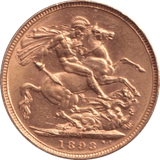 1893 GOLD SOVEREIGN ( AUNC ) - Sovereign - Cambridgeshire Coins