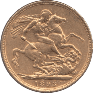 1893 GOLD SOVEREIGN ( GVF ) I - Sovereign - Cambridgeshire Coins