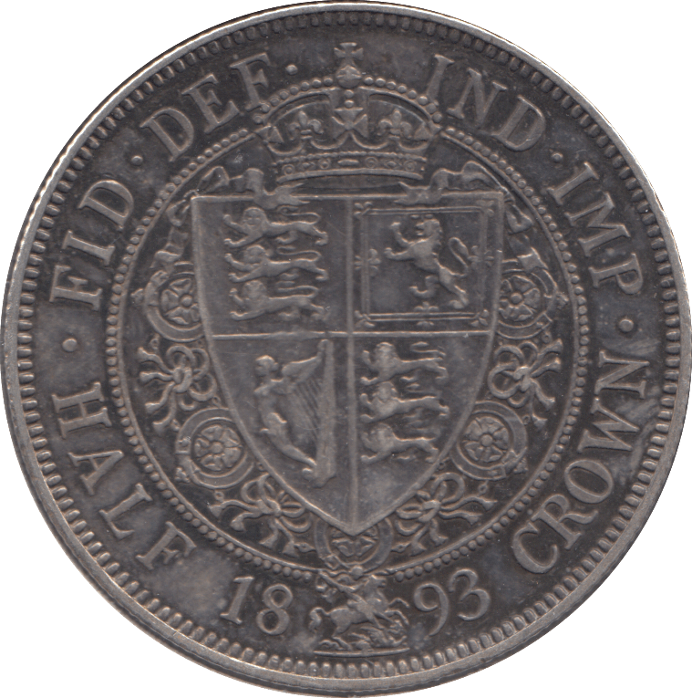1893 HALFCROWN ( EF ) - Halfcrown - Cambridgeshire Coins