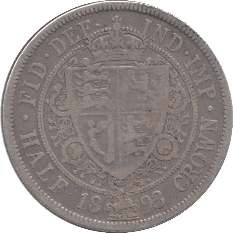 1893 HALFCROWN ( FINE ) 3 - HALFCROWN - Cambridgeshire Coins