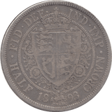 1893 HALFCROWN ( FINE ) 3 - HALFCROWN - Cambridgeshire Coins