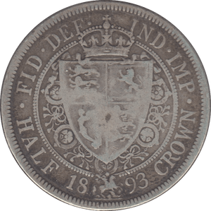 1893 HALFCROWN ( FINE ) 7 - HALFCROWN - Cambridgeshire Coins