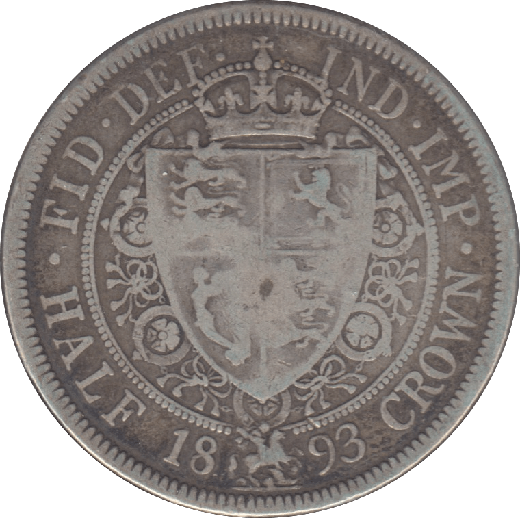 1893 HALFCROWN ( FINE ) 7 - HALFCROWN - Cambridgeshire Coins
