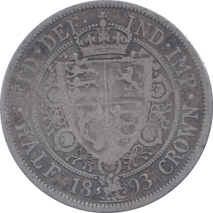 1893 HALFCROWN ( NF ) 1 - Halfcrown - Cambridgeshire Coins