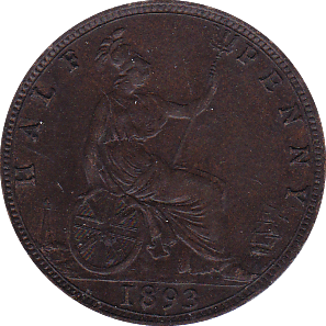 1893 HALFPENNY ( EF ) - Halfpenny - Cambridgeshire Coins