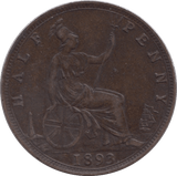 1893 HALFPENNY ( VF ) - Halfpenny - Cambridgeshire Coins