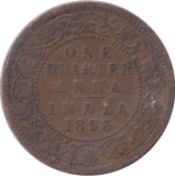 1893 INDIA 1/4 ANNA - WORLD COINS - Cambridgeshire Coins