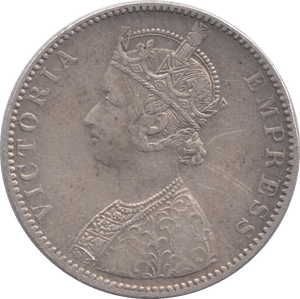 1893 INDIAN SILVER ONE RUPEE - SILVER WORLD COINS - Cambridgeshire Coins