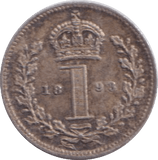 1893 MAUNDY PENNY ( AUNC ) - Maundy Coins - Cambridgeshire Coins