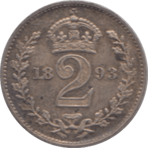 1893 MAUNDY TWOPENCE ( EF ) - Maundy Coins - Cambridgeshire Coins