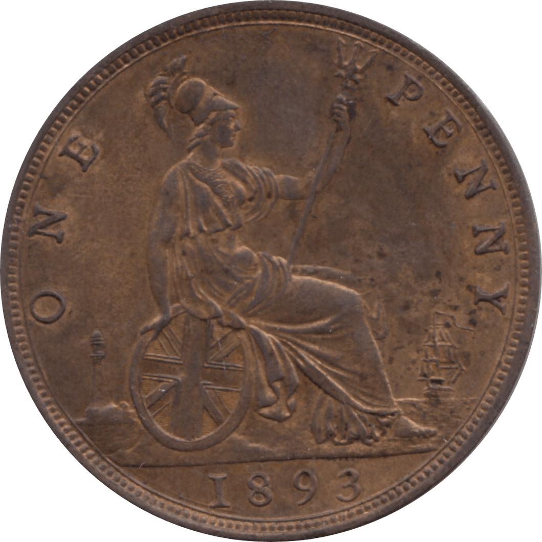1893 PENNY 1 ( AUNC ) 20 - Penny - Cambridgeshire Coins