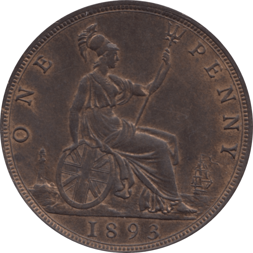 1893 PENNY 1 ( AUNC ) 38 - Penny - Cambridgeshire Coins