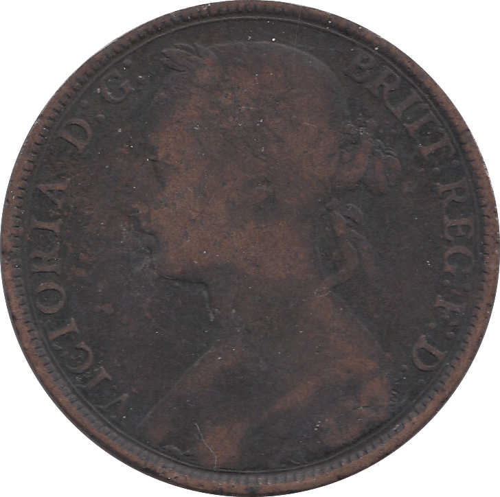 1893 PENNY ( F ) B - Penny - Cambridgeshire Coins