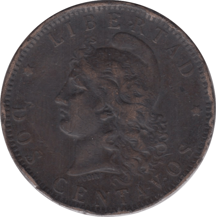 1893 REPUBLIC ARGENTINA 2 CENTAVOS - WORLD COINS - Cambridgeshire Coins