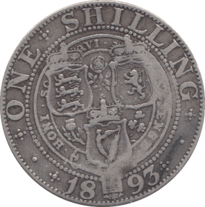 1893 SHILLING ( FINE ) 5 - SHILLING - Cambridgeshire Coins