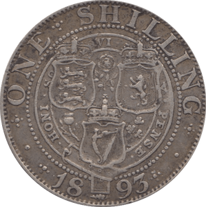1893 SHILLING ( GVF ) 4 - Shilling - Cambridgeshire Coins