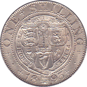 1893 SHILLING ( UNC ) B - Shilling - Cambridgeshire Coins
