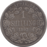 1893 SILVER 1 SHILLING SOUTH AFRICA - SILVER WORLD COINS - Cambridgeshire Coins