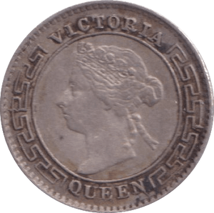 1893 SILVER 10 CENTS CEYLON - SILVER WORLD COINS - Cambridgeshire Coins