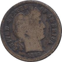 1893 SILVER DIME USA - SILVER WORLD COINS - Cambridgeshire Coins