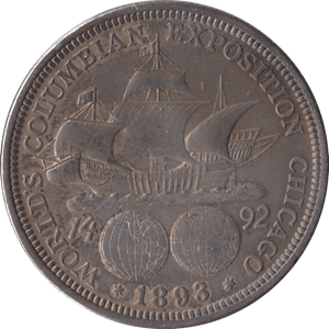 1893 SILVER HALF DOLLAR USA COLUMBIA - SILVER WORLD COINS - Cambridgeshire Coins