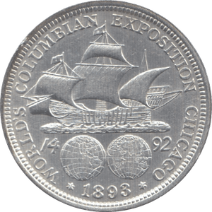 1893 SILVER HALF DOLLAR USA - SILVER WORLD COINS - Cambridgeshire Coins