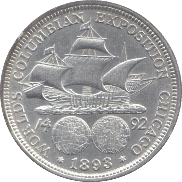 1893 SILVER HALF DOLLAR USA - SILVER WORLD COINS - Cambridgeshire Coins