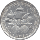 1893 SILVER HALF DOLLAR USA - SILVER WORLD COINS - Cambridgeshire Coins