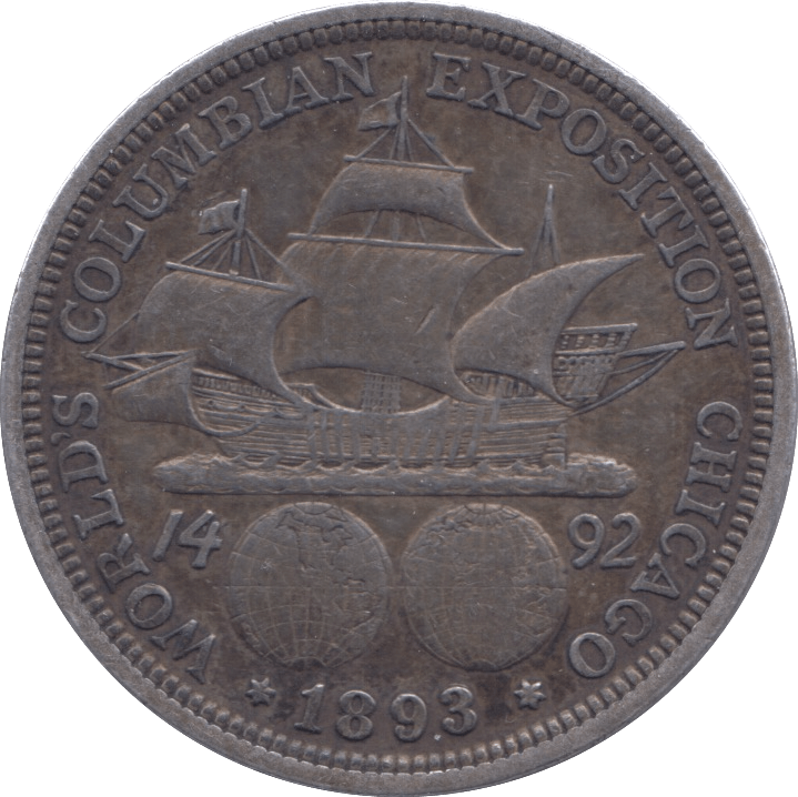 1893 SILVER HALF DOLLAR USA - SILVER WORLD COINS - Cambridgeshire Coins