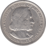1893 SILVER HALF DOLLAR USA - SILVER WORLD COINS - Cambridgeshire Coins