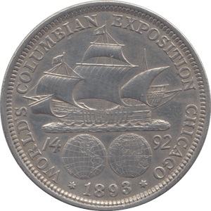 1893 SILVER HALF DOLLAR USA - SILVER WORLD COINS - Cambridgeshire Coins