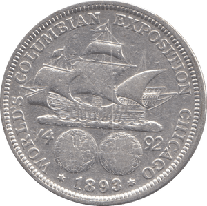 1893 SILVER HALF DOLLAR USA - SILVER WORLD COINS - Cambridgeshire Coins