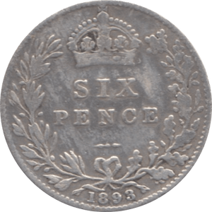 1893 SIXPENCE ( FINE ) 1 - Sixpence - Cambridgeshire Coins