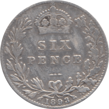 1893 SIXPENCE ( FINE ) 1 - Sixpence - Cambridgeshire Coins