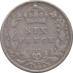 1893 SIXPENCE ( GF ) 3 - Sixpence - Cambridgeshire Coins